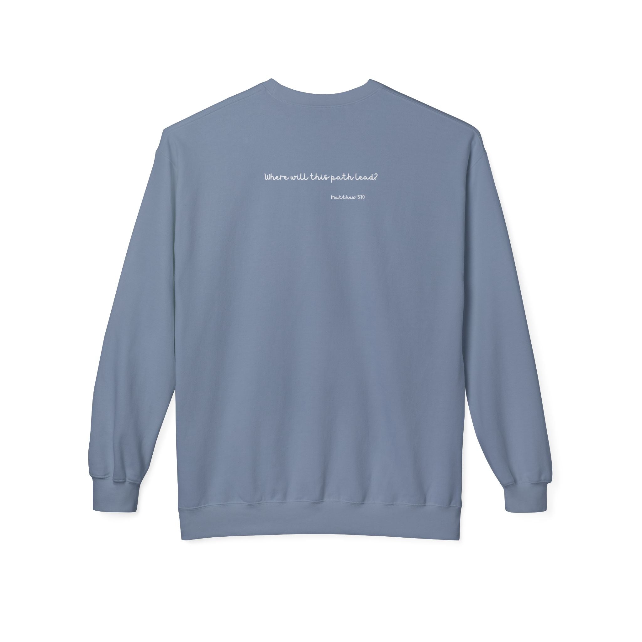 Persecutions Crewneck Sweatshirt — Subtle Text Graphic Christian Faith Pullover