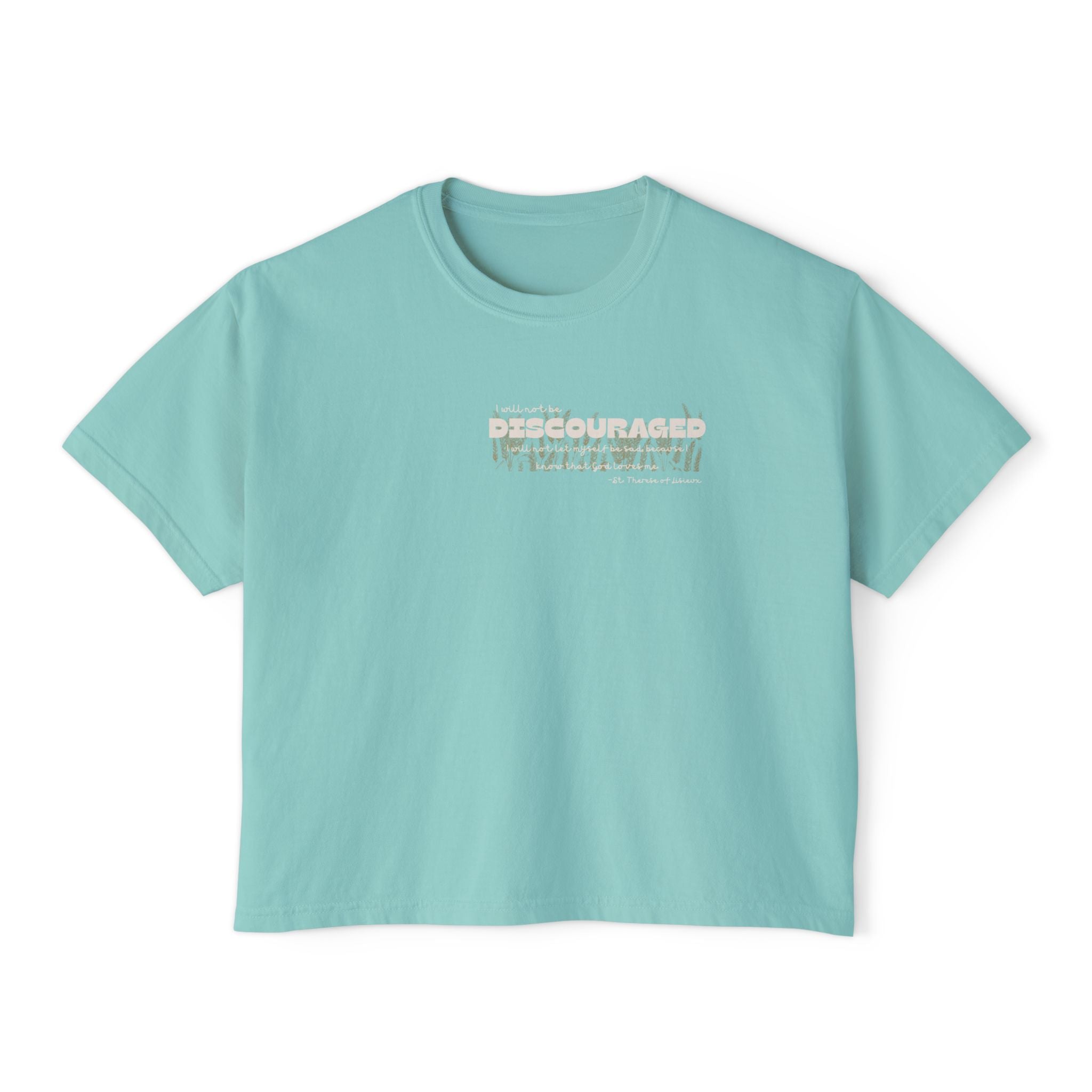Boxy Tee - St Therese Saint Quote Discouraged Bible Verse Women's T-Shirt