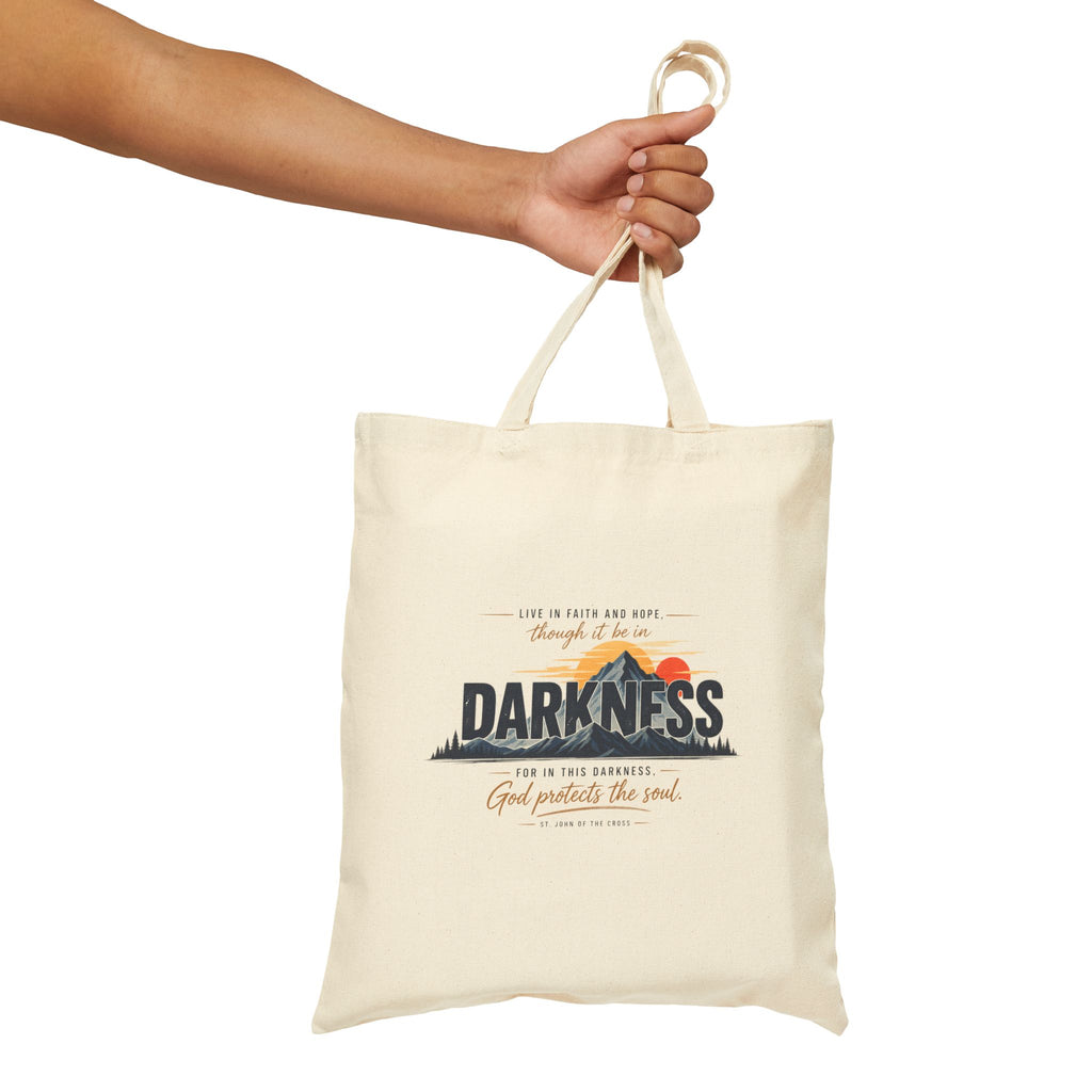 St John of the Cross 'Darkness' Cotton Tote Bag