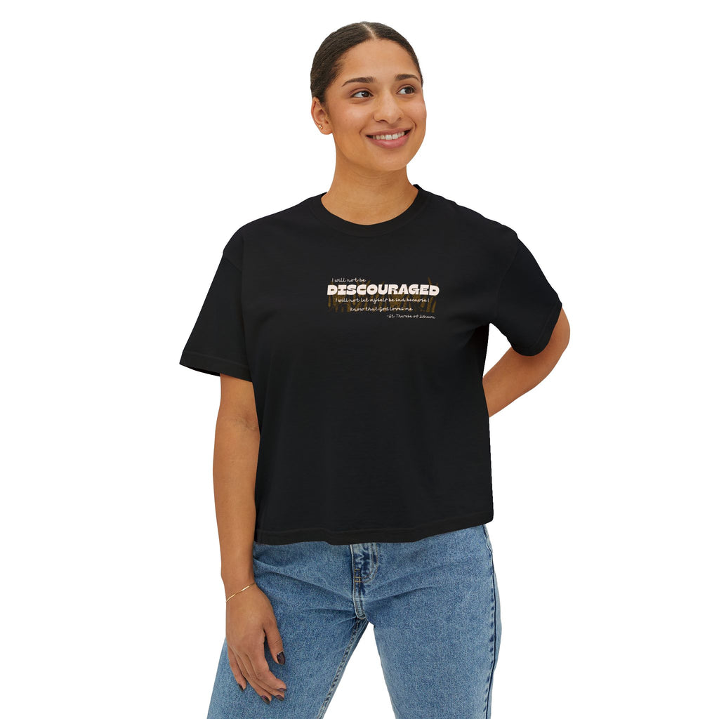 Boxy Tee - St Therese Saint Quote Discouraged Bible Verse Women's T-Shirt