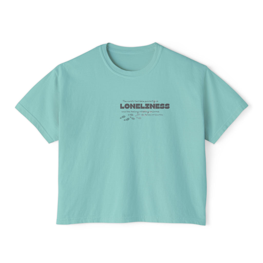 Boxy Tee - St Teresa Saint Quote Loneliness Women's T-Shirt