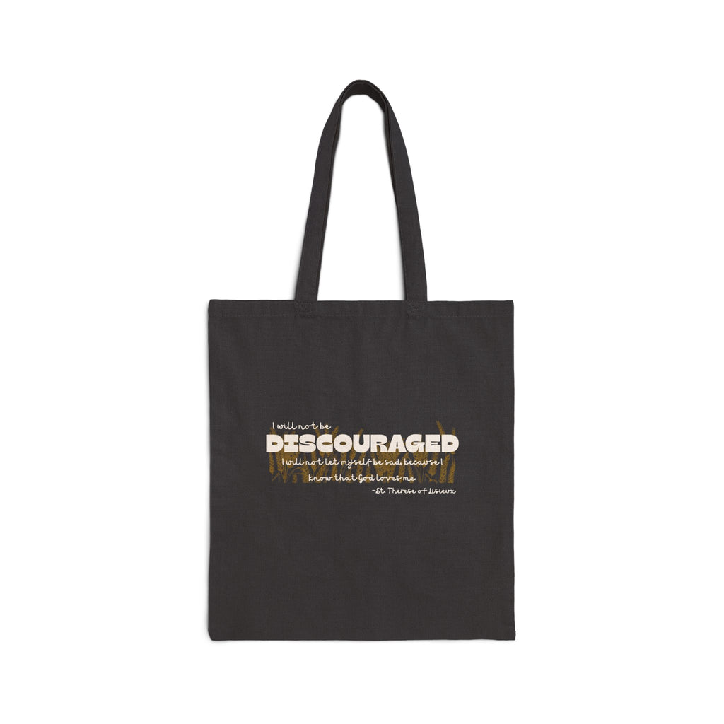 St. Therese of Lisieux 'Discouraged' Cotton Tote Bag