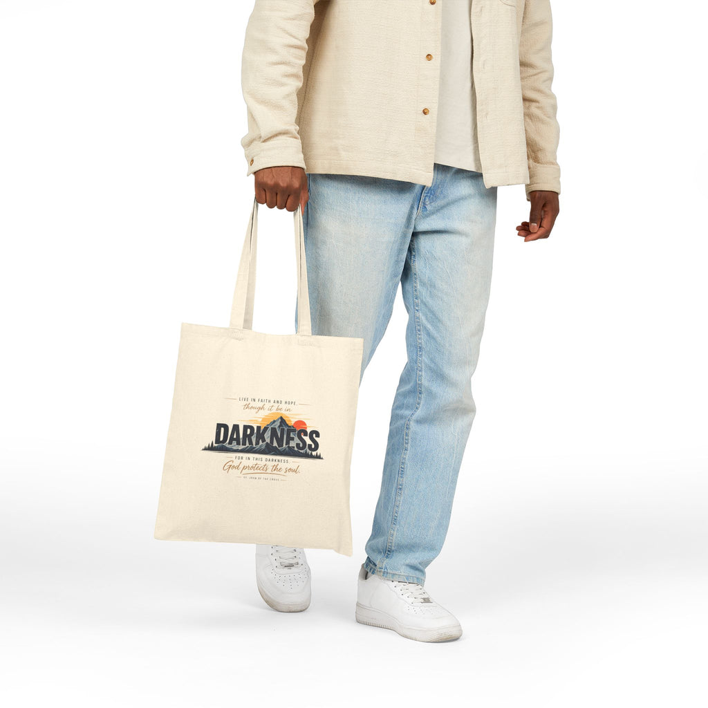 St John of the Cross 'Darkness' Cotton Tote Bag