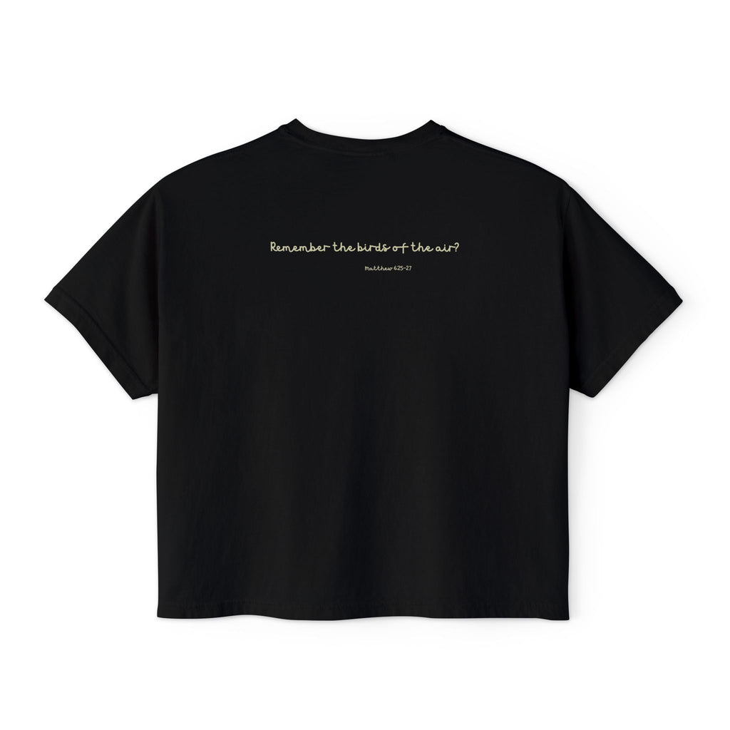 St Padre Pio Saint Quote Boxy Women's Tee with Bible Verse for Worry Relief