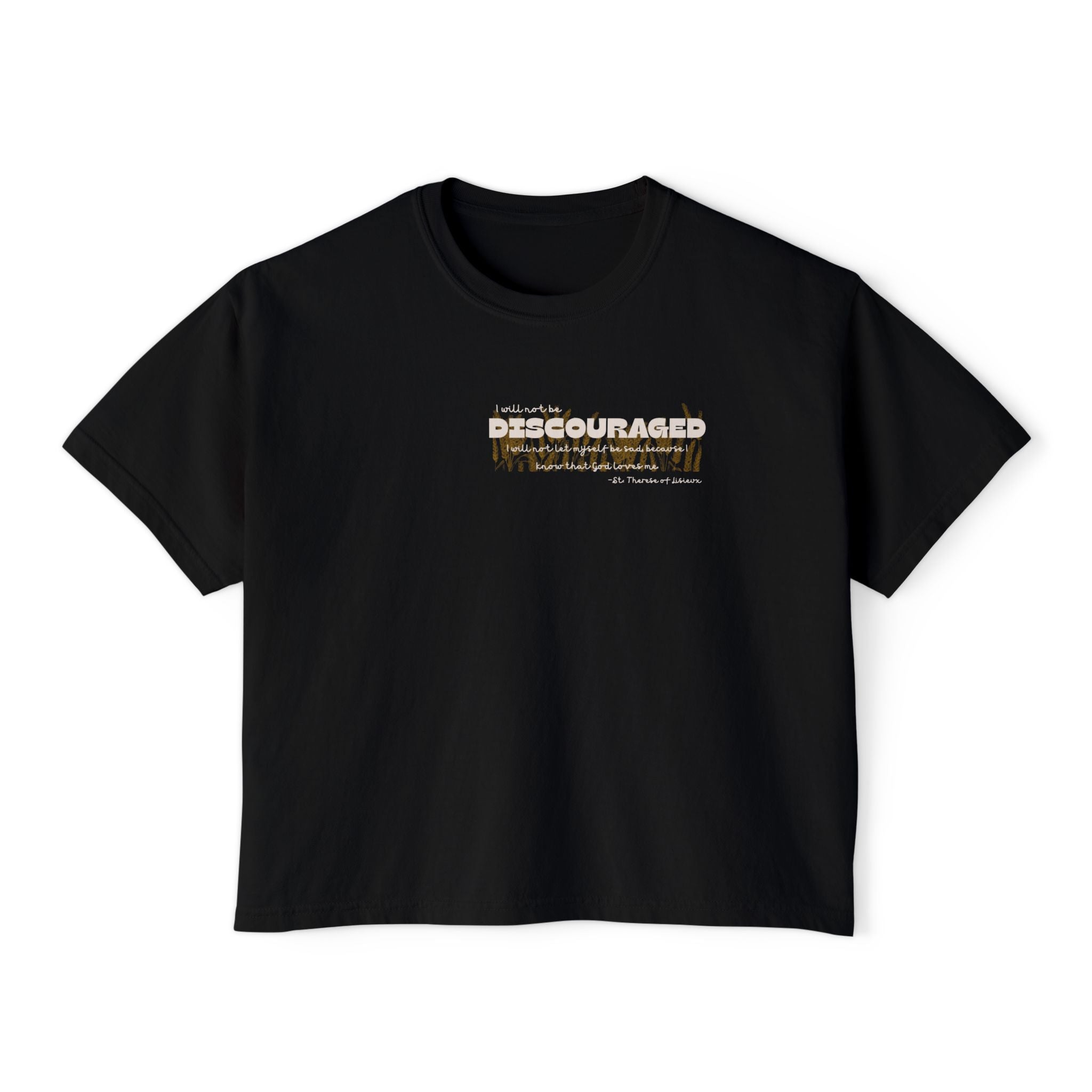 Boxy Tee - St Therese Saint Quote Discouraged Bible Verse Women's T-Shirt