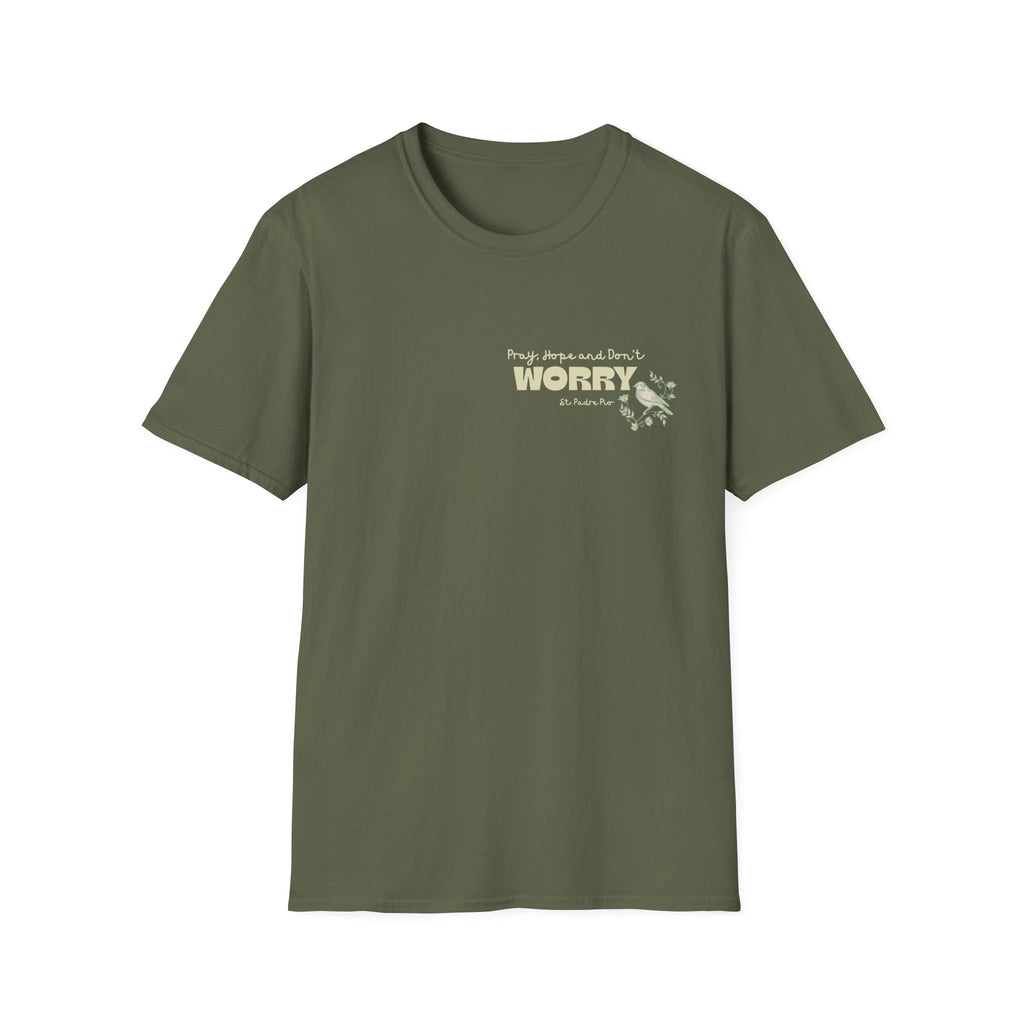 St. Padre Pio 'Worry' Quote T-Shirt