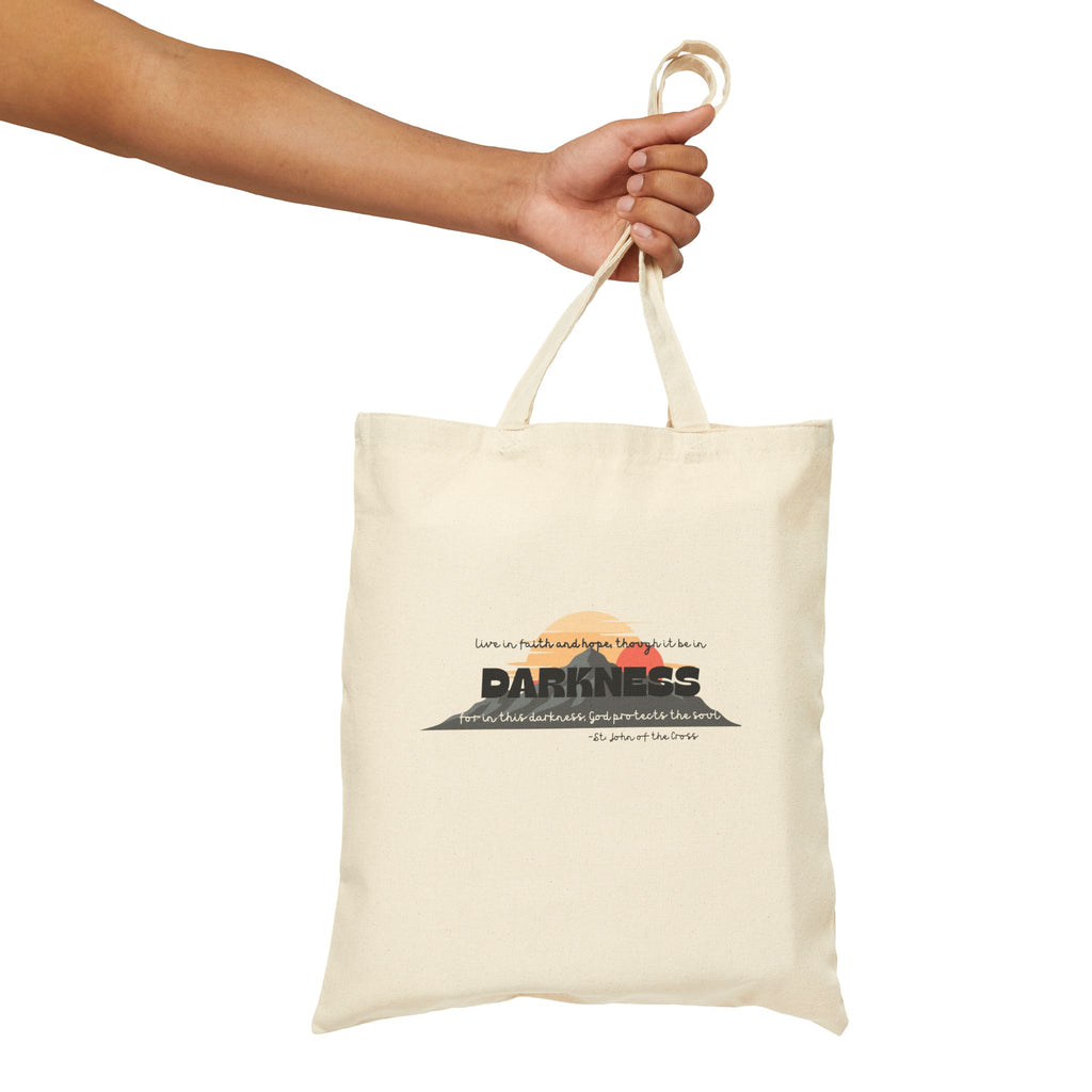 St John of the Cross 'Darkness' Cotton Tote Bag