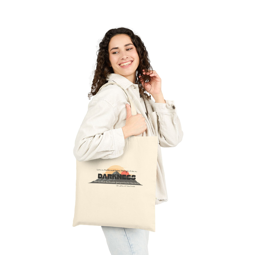 St John of the Cross 'Darkness' Cotton Tote Bag