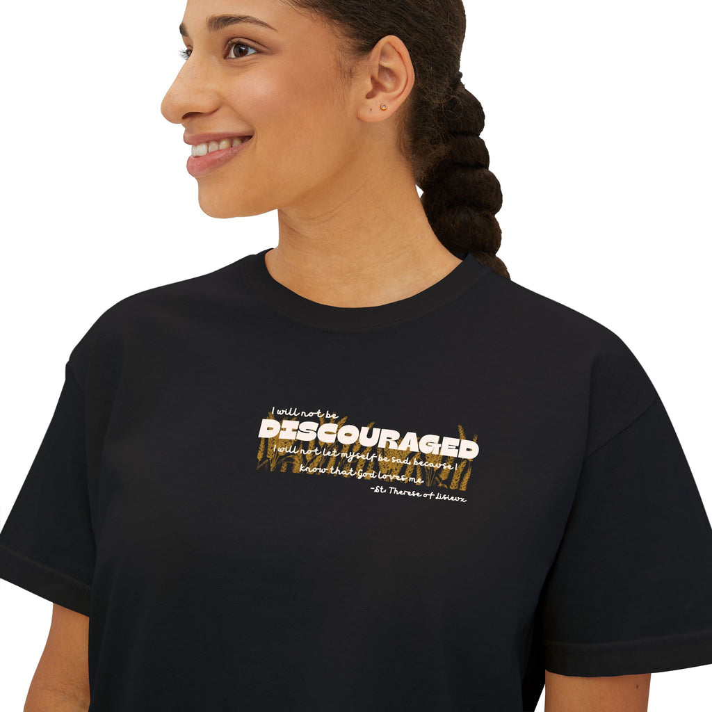 Boxy Tee - St Therese Saint Quote Discouraged Bible Verse Women's T-Shirt
