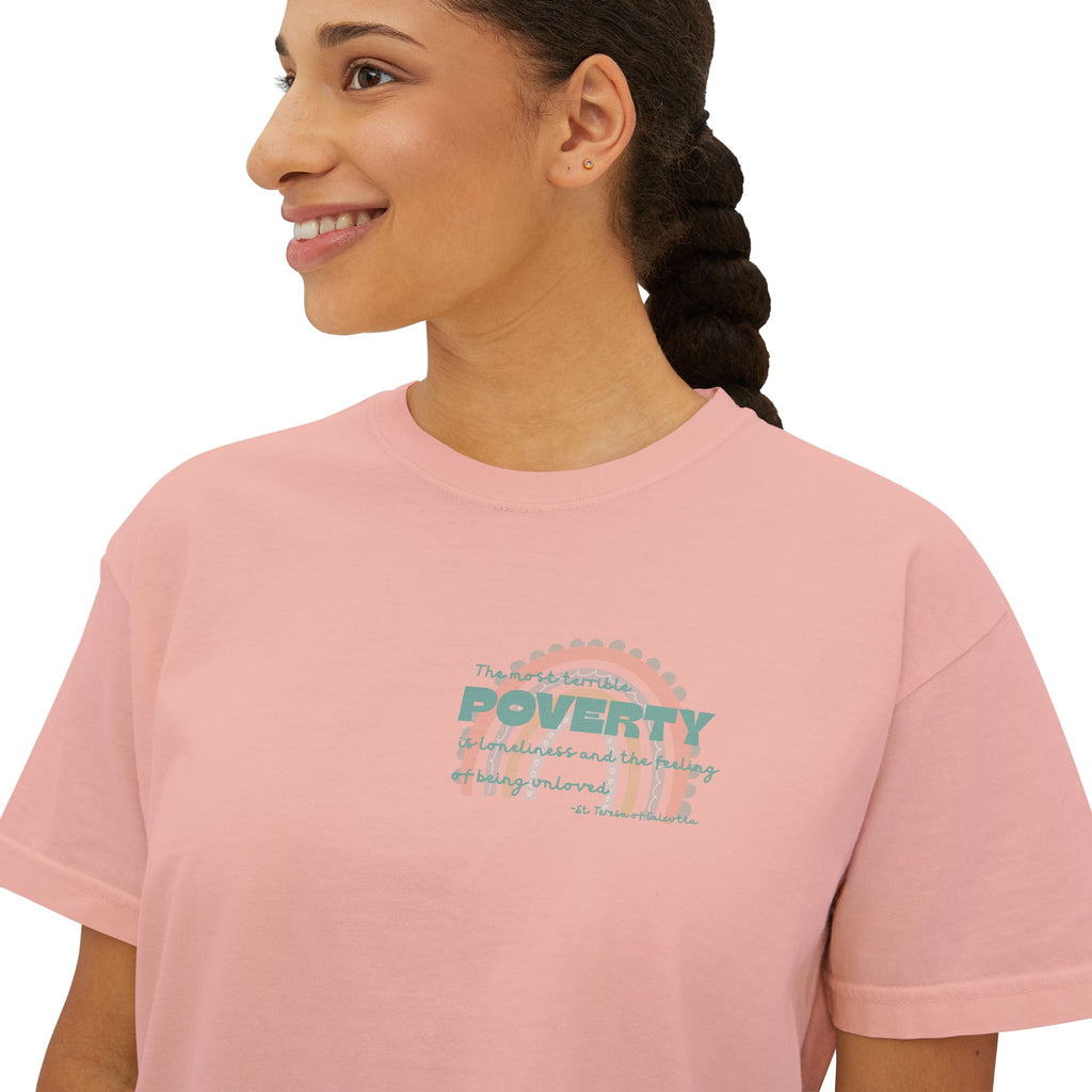 Boxy Tee - St Teresa Saint Quote Poverty Bible Verse Women's T-Shirt