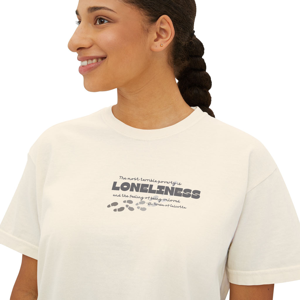 Boxy Tee - St Teresa Saint Quote Loneliness Women's T-Shirt