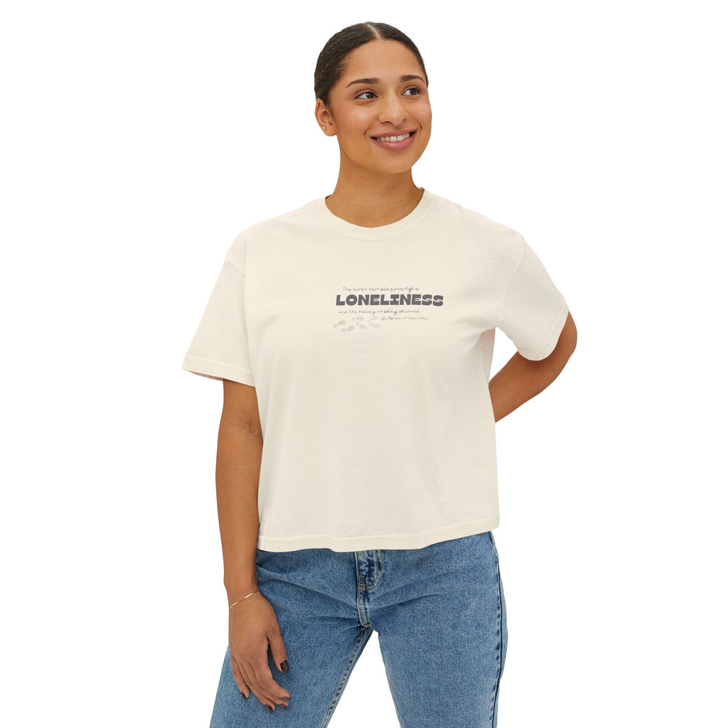 Boxy Tee - St Teresa Saint Quote Loneliness Women's T-Shirt