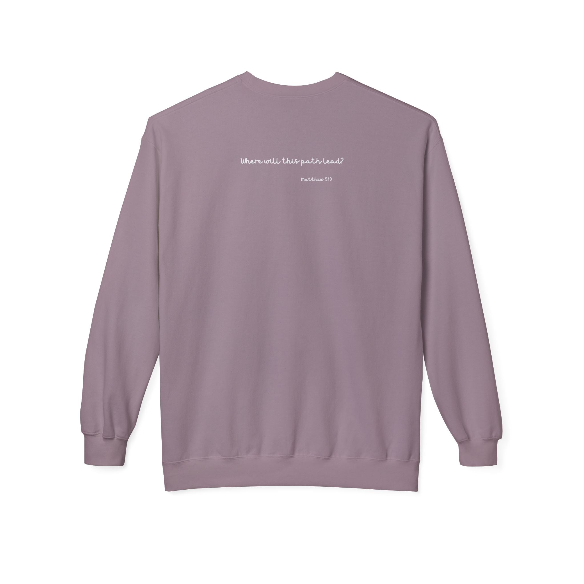 Persecutions Crewneck Sweatshirt — Subtle Text Graphic Christian Faith Pullover