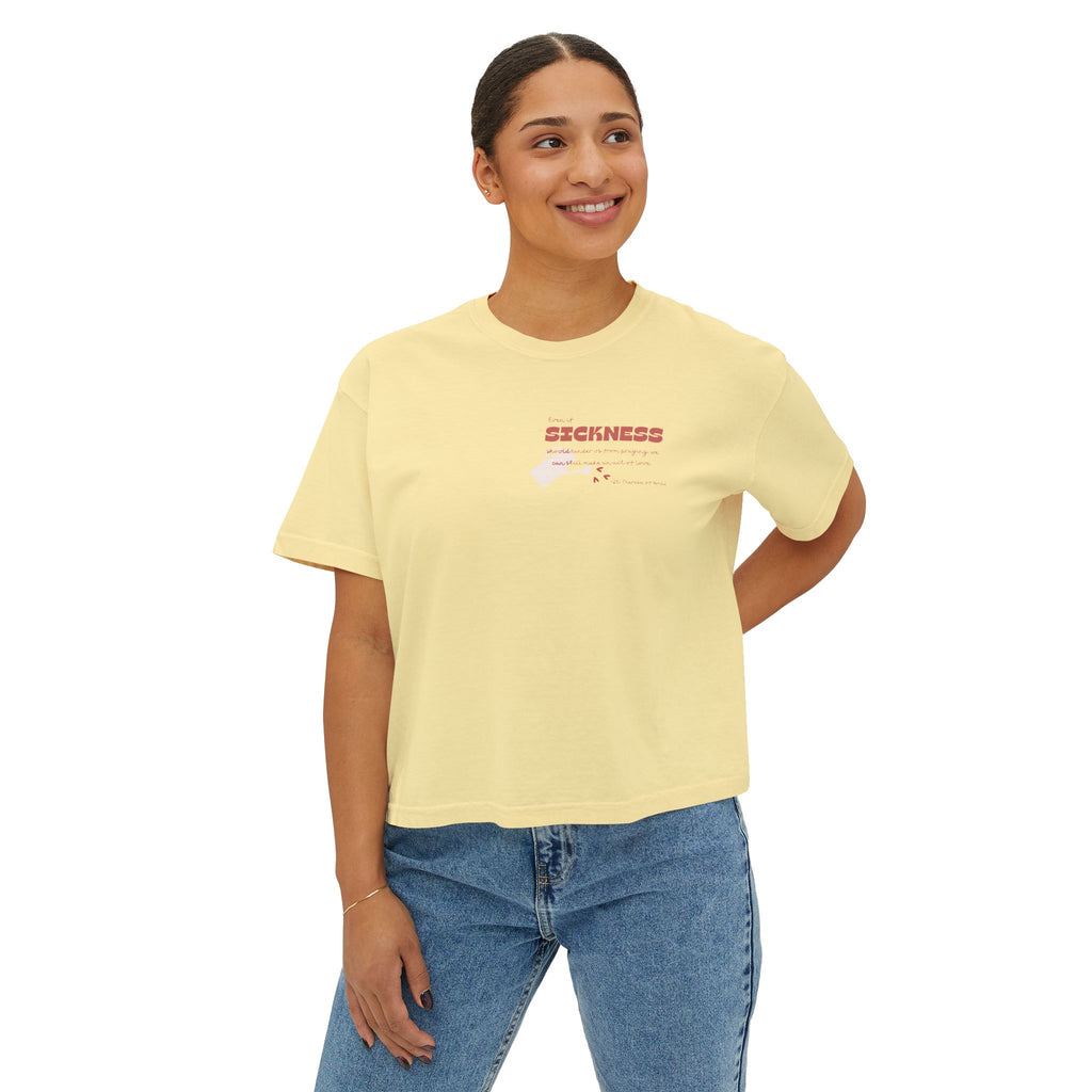 Boxy Tee - St Theresa Saint Quote Sickness Bible Verse Women's T-Shirt