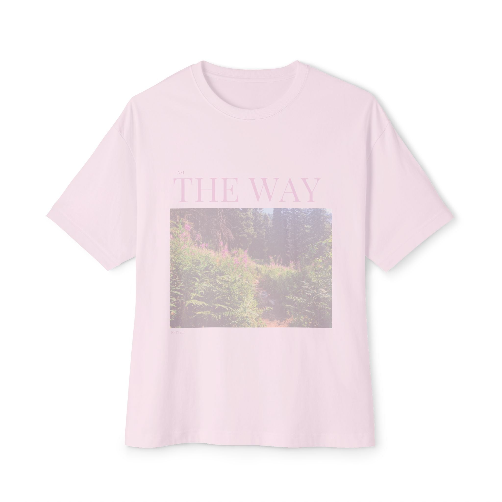 I AM The Way Floral Path Vintage Tee — Nature Graphic Oversized T-Shirt