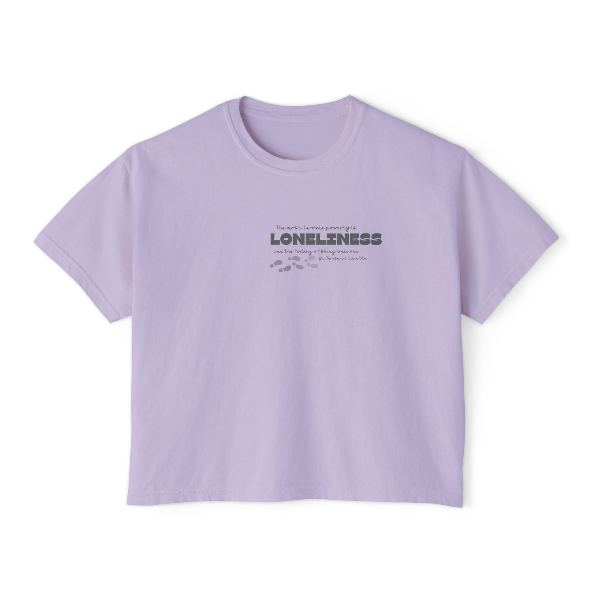 Boxy Tee - St Teresa Saint Quote Loneliness Women's T-Shirt