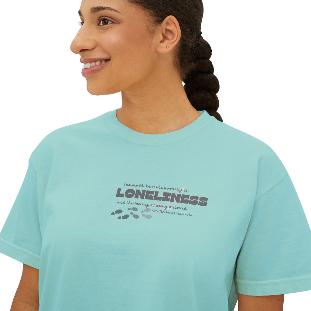 Boxy Tee - St Teresa Saint Quote Loneliness Women's T-Shirt