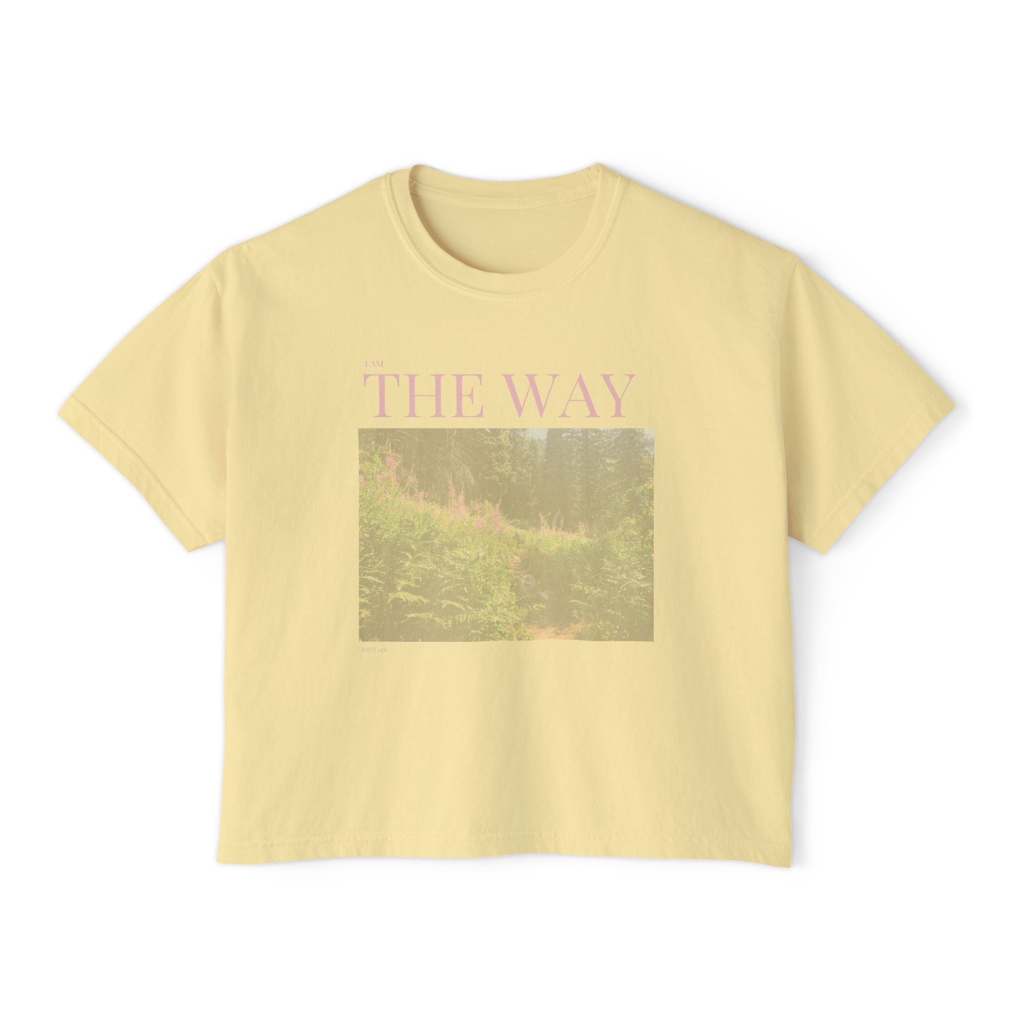 The Way I AM T-Shirt - Vintage Feel, Bible Verse, Women's Boxy Tee