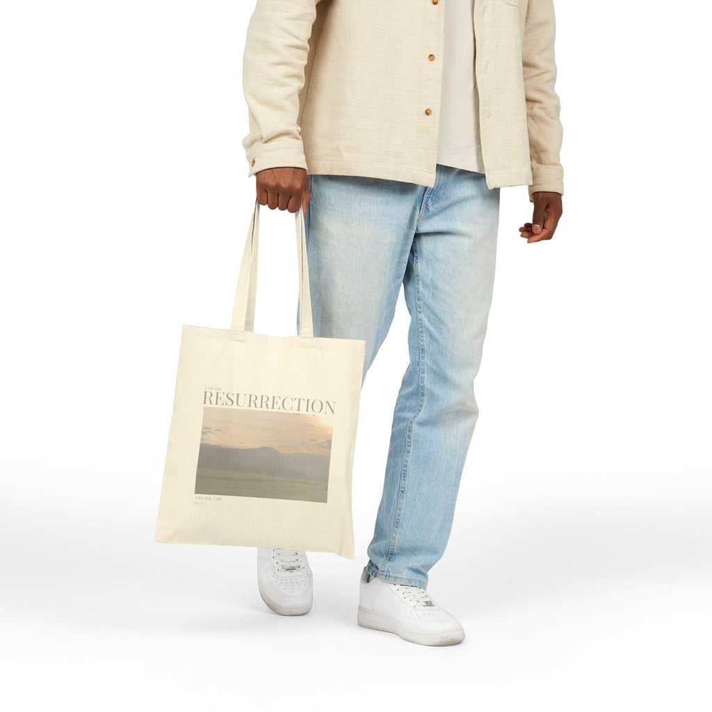 The Resurrection I AM - Vintage Feel, Cotton Tote Bag
