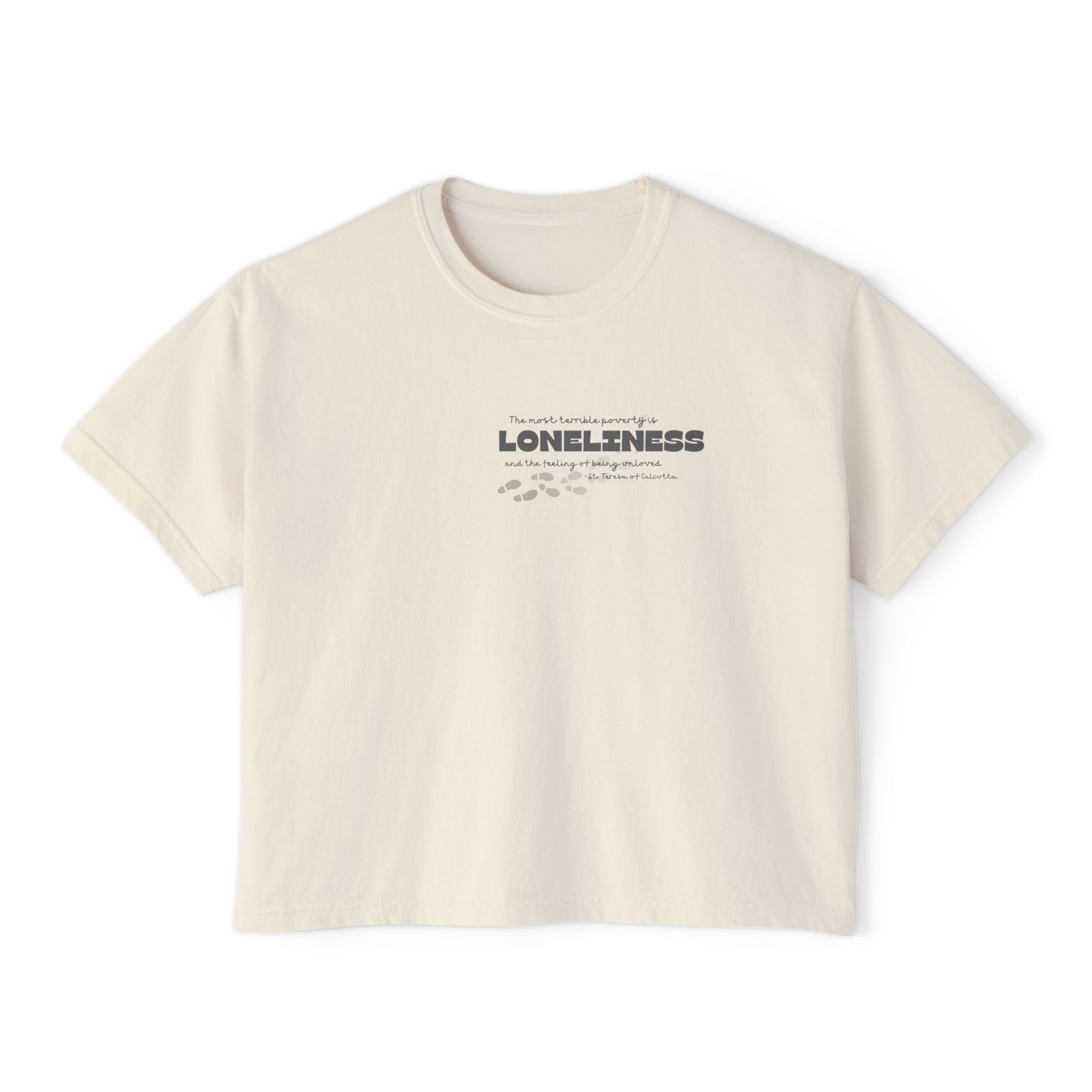 Boxy Tee - St Teresa Saint Quote Loneliness Women's T-Shirt