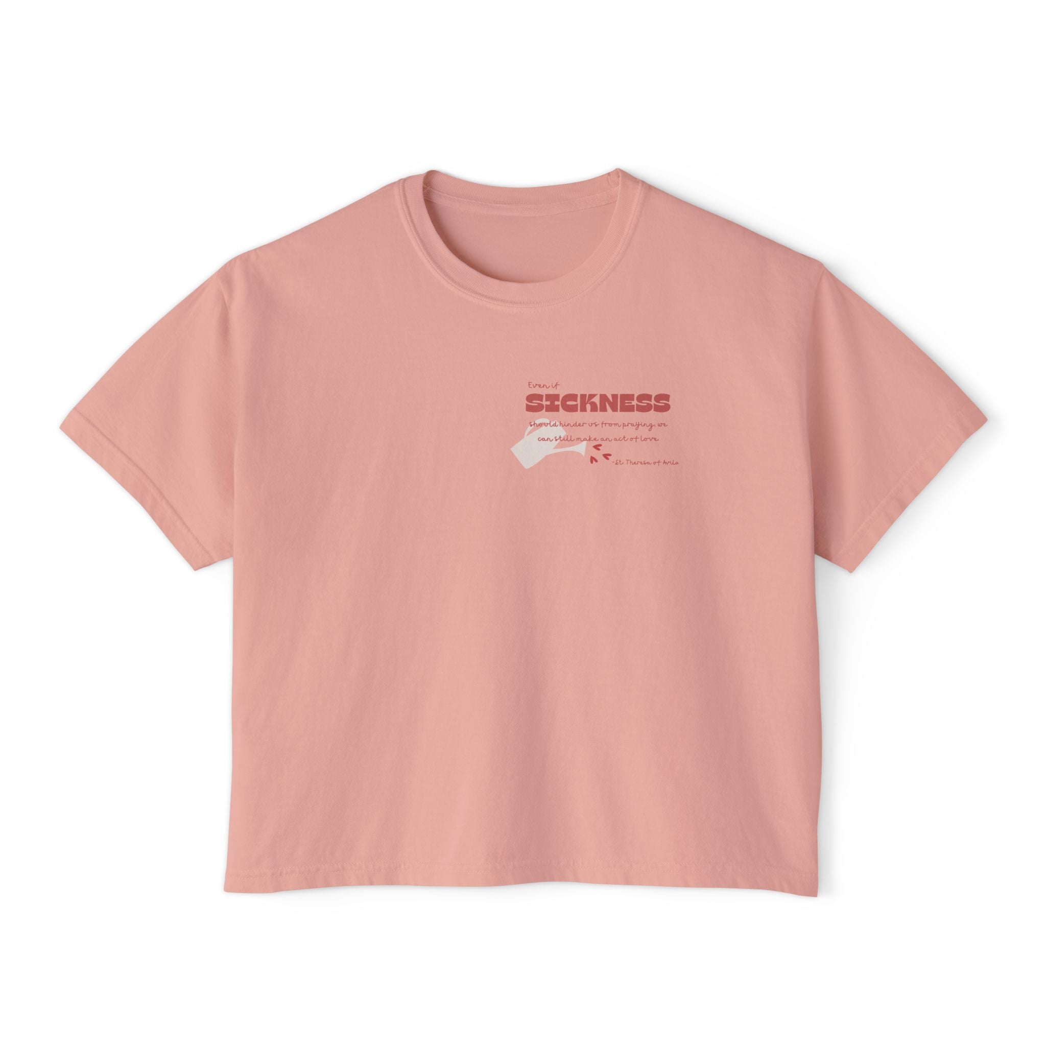 Boxy Tee - St Theresa Saint Quote Sickness Bible Verse Women's T-Shirt