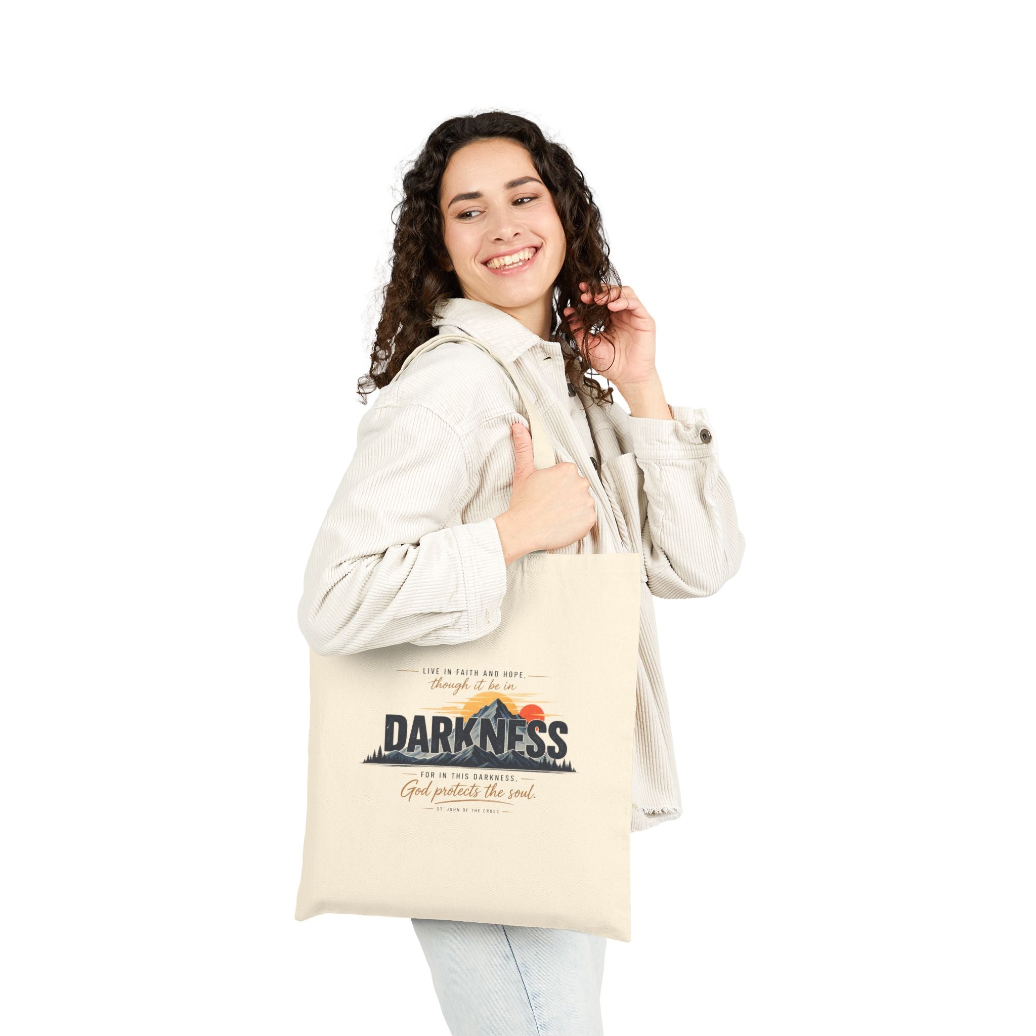 St John of the Cross 'Darkness' Cotton Tote Bag