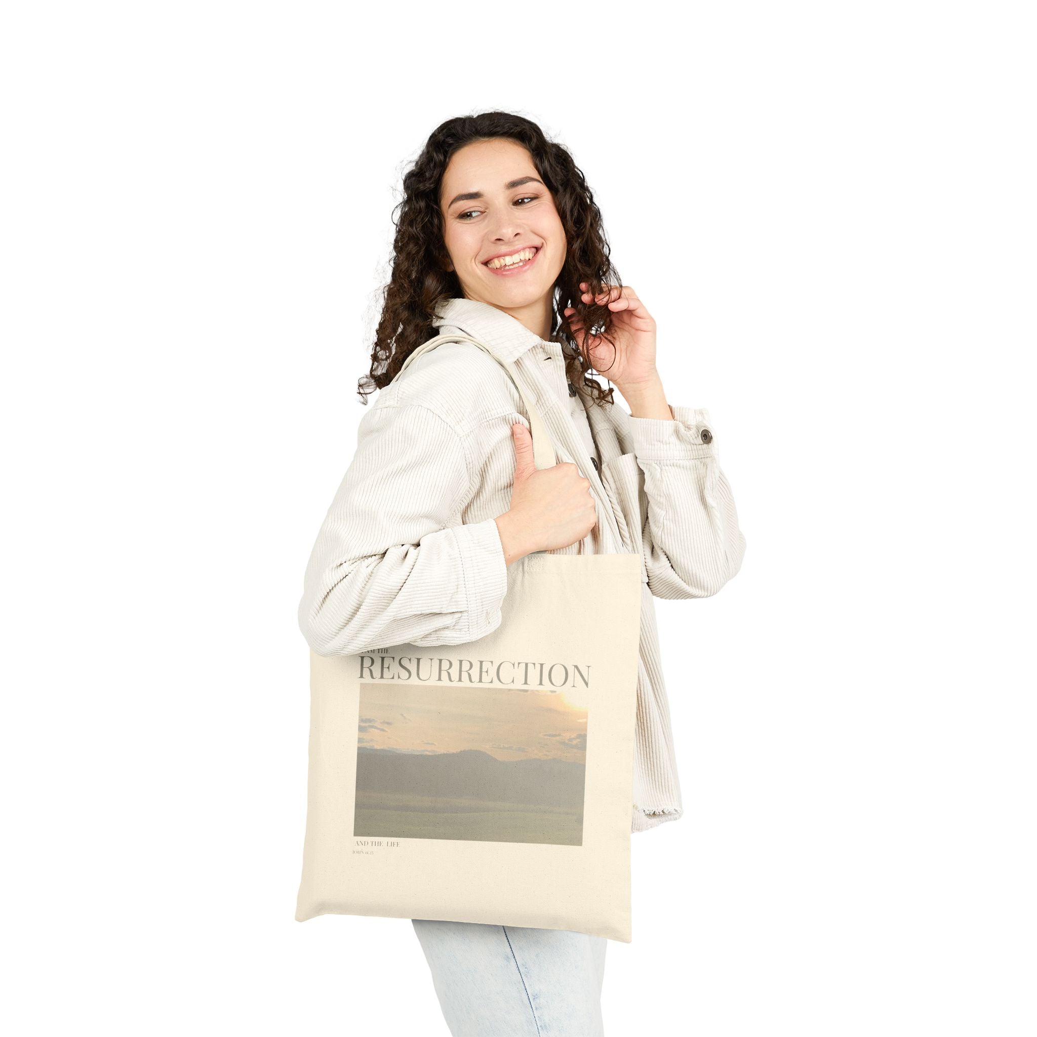 The Resurrection I AM - Vintage Feel, Cotton Tote Bag
