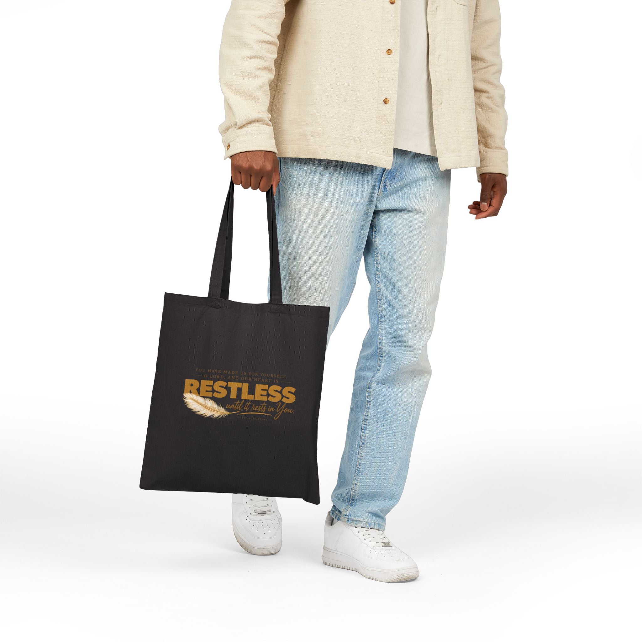 St. Augustine 'Restless' Cotton Tote Bag