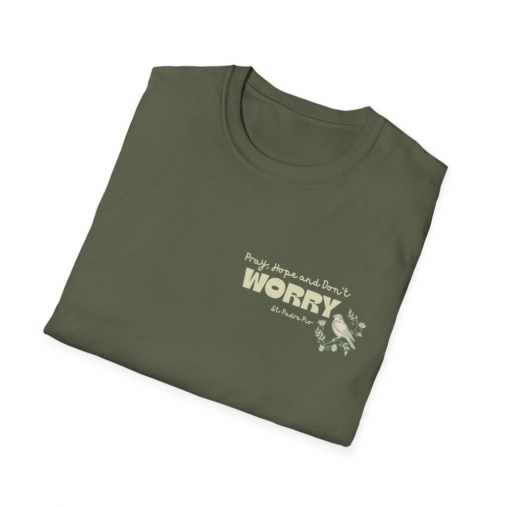 St. Padre Pio 'Worry' Quote T-Shirt
