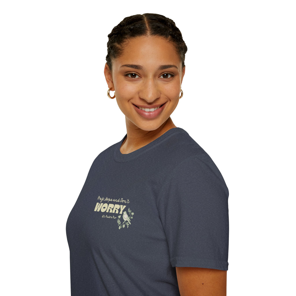 St. Padre Pio 'Worry' Quote T-Shirt