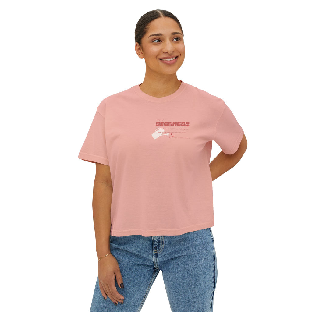 Boxy Tee - St Theresa Saint Quote Sickness Bible Verse Women's T-Shirt