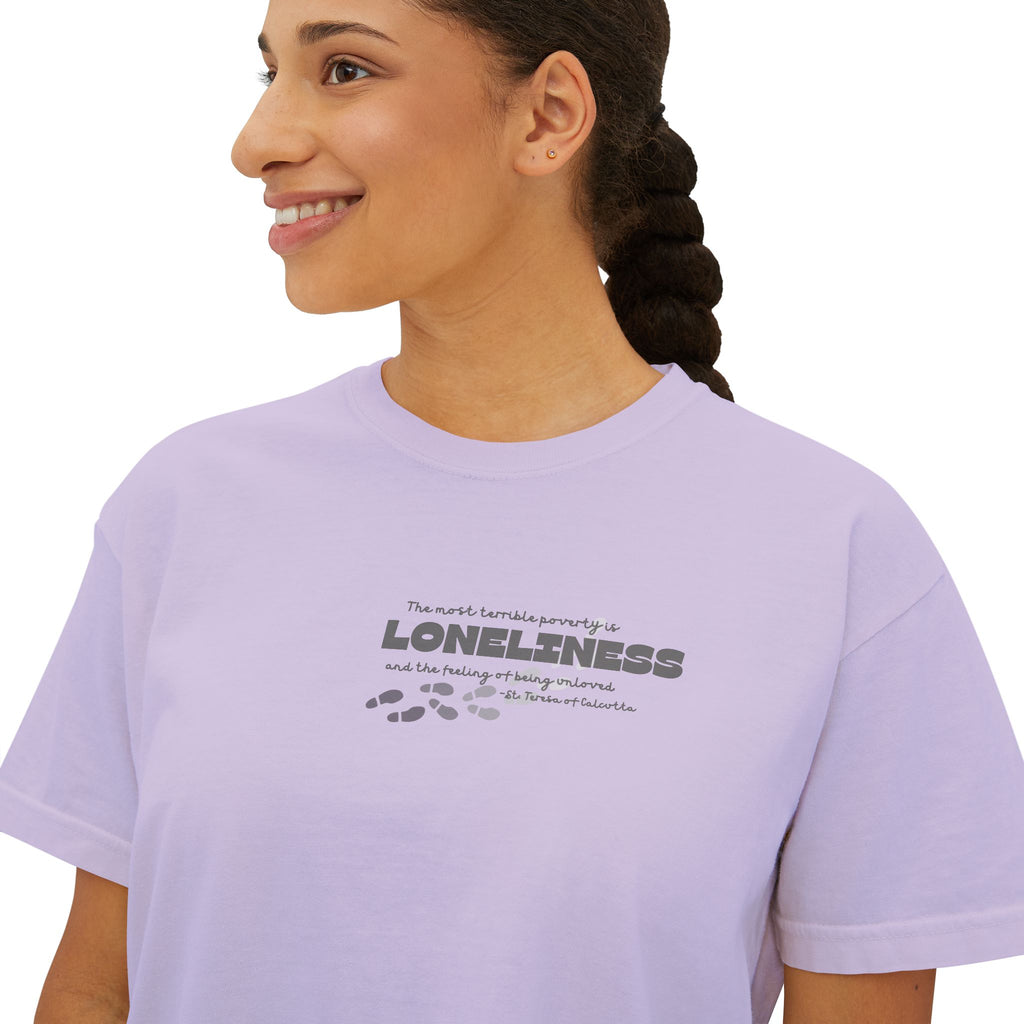 Boxy Tee - St Teresa Saint Quote Loneliness Women's T-Shirt